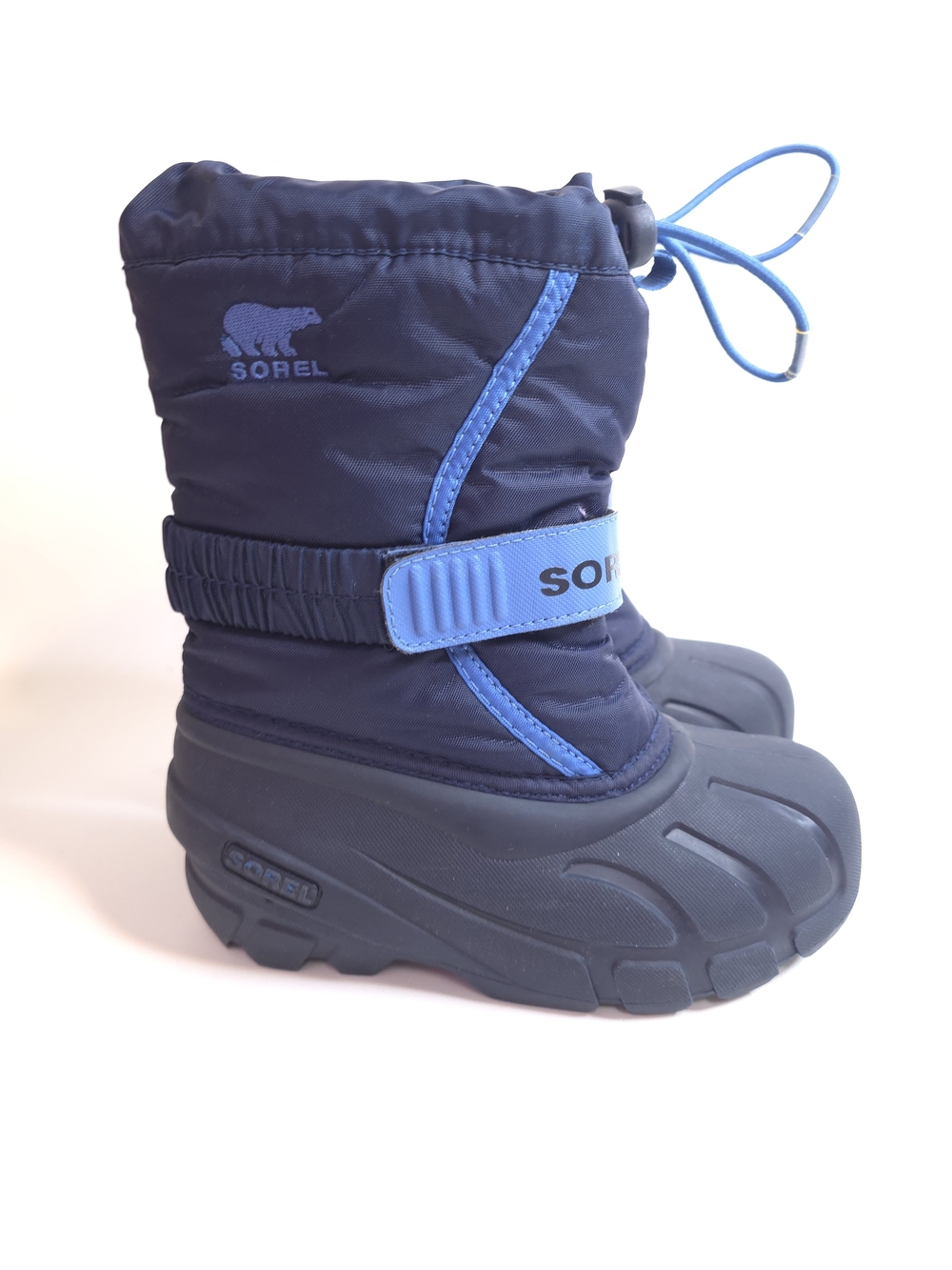 Sorel Flurry Waterproof Winter Snow Boots Shoes Kids Blue Insulated Warm 12